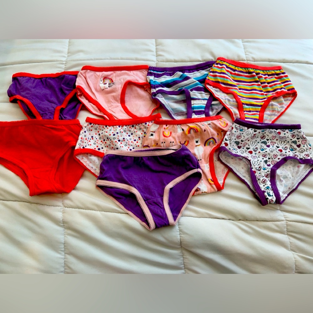 Toddler Size 2 Panties 9 pair EUC